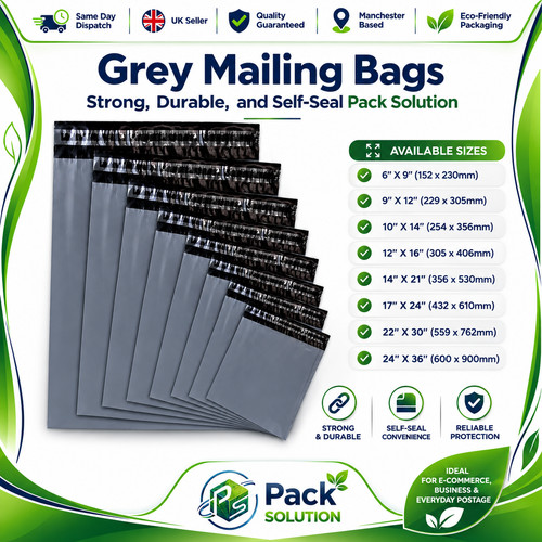 Grey mailing bags strong self - bags,