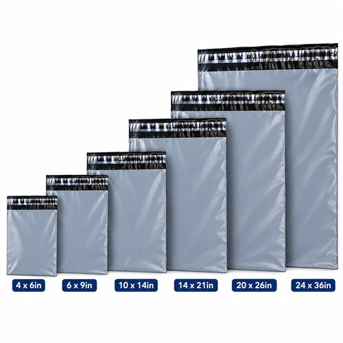 Grey mailing bags strong poly - strong,